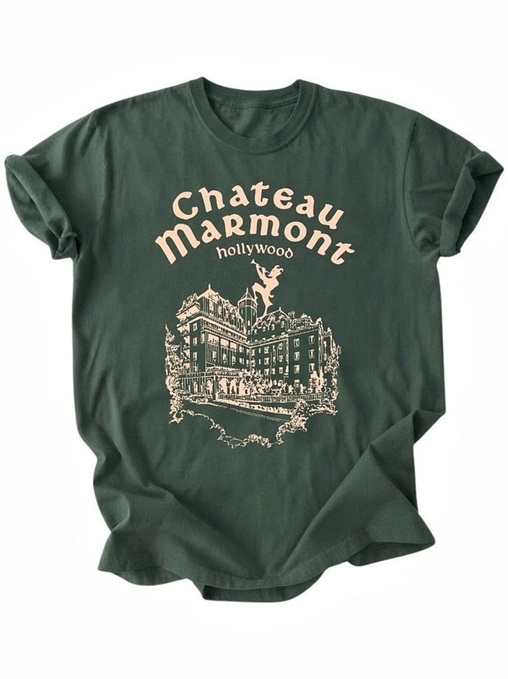 Chateau Marmont Hollywood Hotel Architecture Graphic Gildan T-Shirt